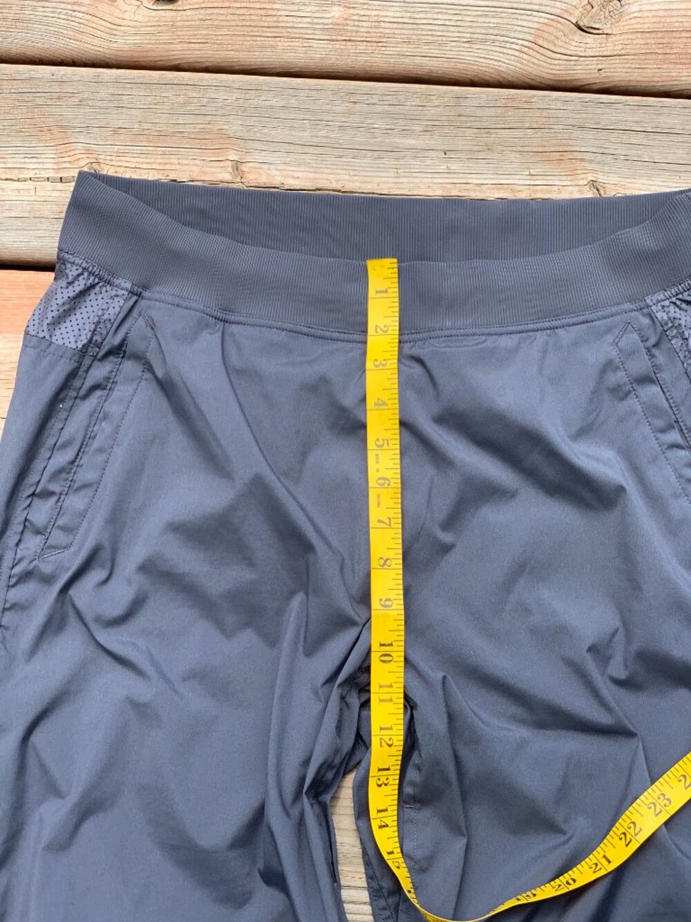 Lululemon Pacific Run Pant Mens L Gray Zip Pocket Calf Athletic Training Cycling - Picture 10 of 12